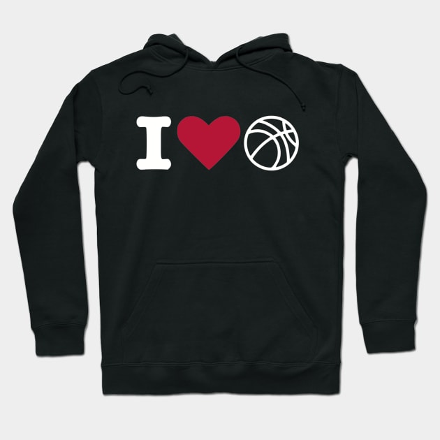 I love Basketball Hoodie by Designzz